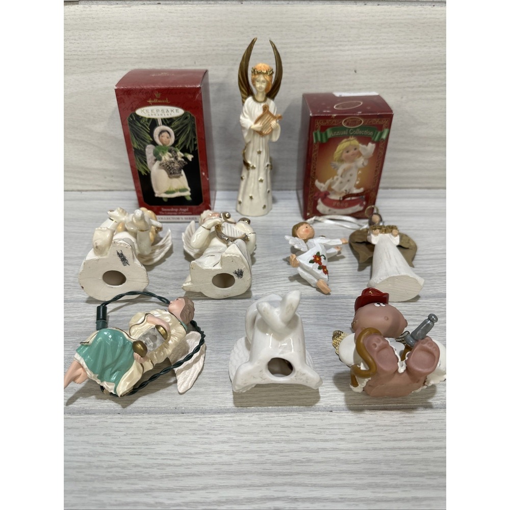 Angel Ornaments & Figurines (Set of 10) Vintage‎ *See Description for Details*